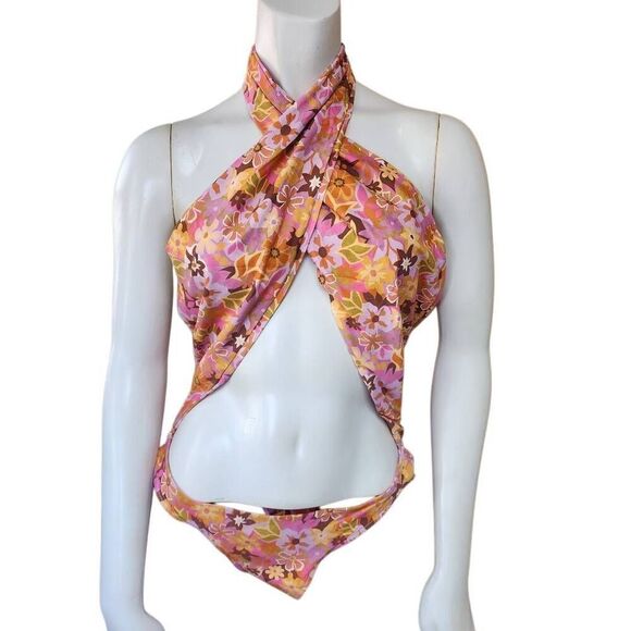 NWT Stone Fox Swim Retro Pop Azalea One-Piece Swimsuit (L) - Picture 5 of 8